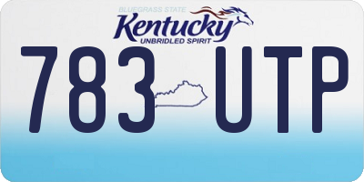 KY license plate 783UTP