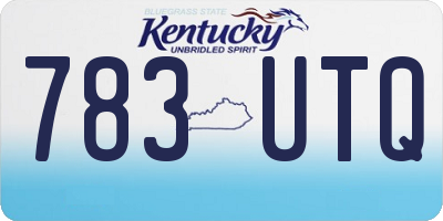 KY license plate 783UTQ