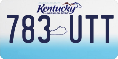 KY license plate 783UTT