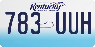 KY license plate 783UUH
