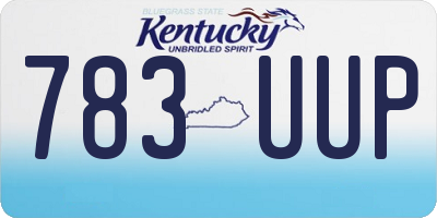 KY license plate 783UUP