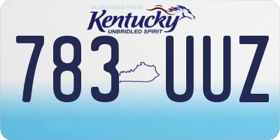 KY license plate 783UUZ