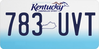 KY license plate 783UVT