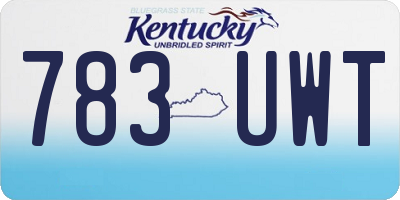 KY license plate 783UWT
