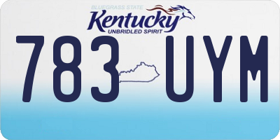 KY license plate 783UYM