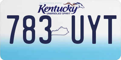 KY license plate 783UYT