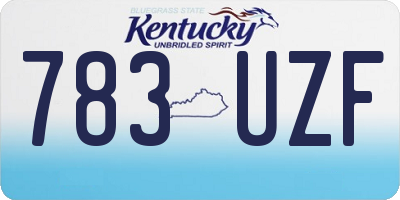KY license plate 783UZF