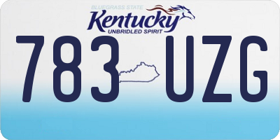 KY license plate 783UZG