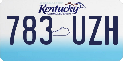 KY license plate 783UZH
