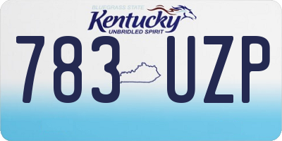 KY license plate 783UZP