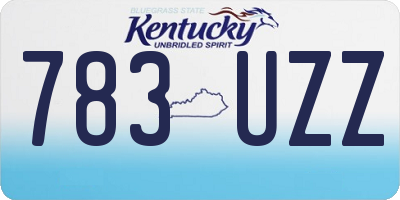 KY license plate 783UZZ