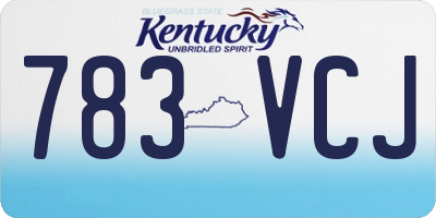 KY license plate 783VCJ