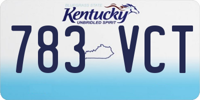 KY license plate 783VCT