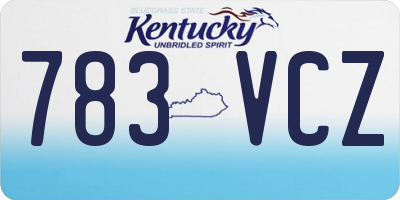 KY license plate 783VCZ