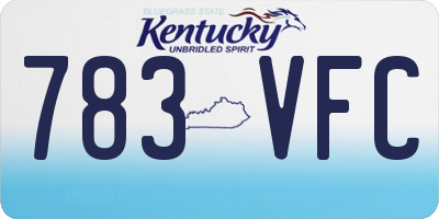 KY license plate 783VFC