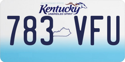 KY license plate 783VFU