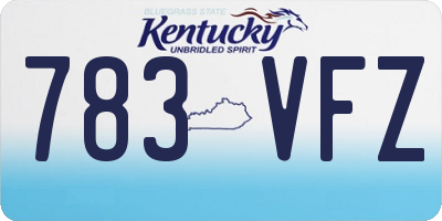 KY license plate 783VFZ