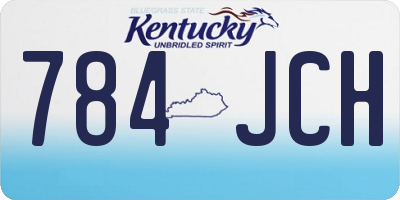 KY license plate 784JCH