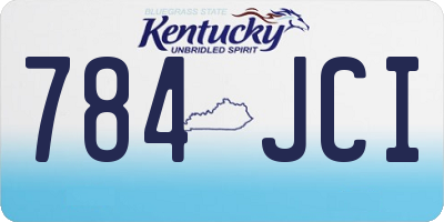 KY license plate 784JCI