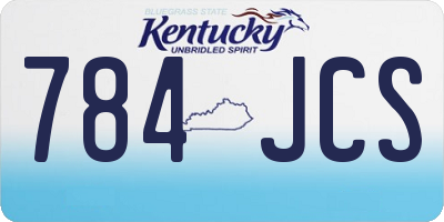 KY license plate 784JCS