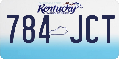 KY license plate 784JCT