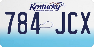 KY license plate 784JCX