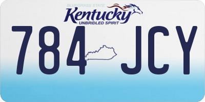 KY license plate 784JCY