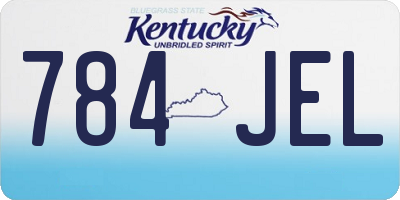 KY license plate 784JEL