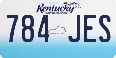 KY license plate 784JES