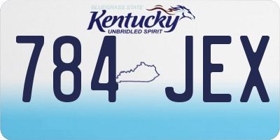 KY license plate 784JEX
