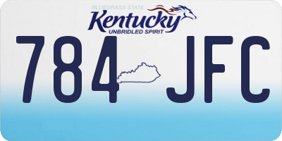 KY license plate 784JFC