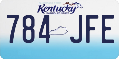KY license plate 784JFE
