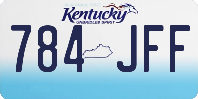 KY license plate 784JFF