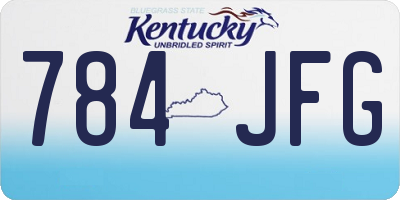 KY license plate 784JFG