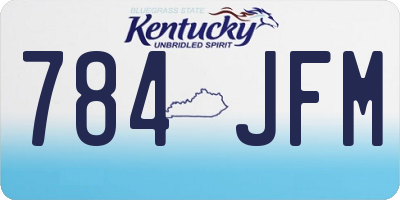 KY license plate 784JFM