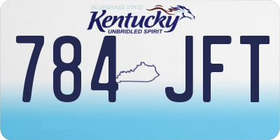 KY license plate 784JFT