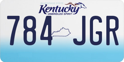 KY license plate 784JGR