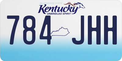 KY license plate 784JHH