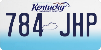 KY license plate 784JHP