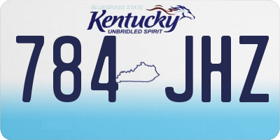 KY license plate 784JHZ