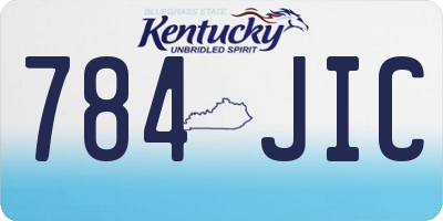 KY license plate 784JIC