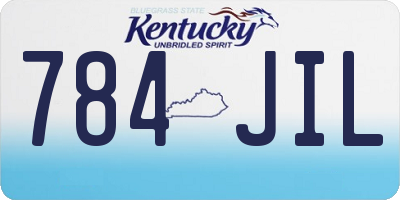 KY license plate 784JIL