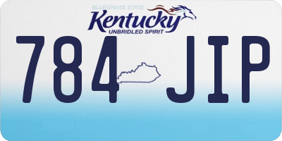 KY license plate 784JIP