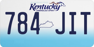 KY license plate 784JIT
