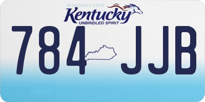 KY license plate 784JJB