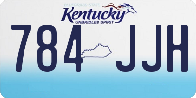 KY license plate 784JJH