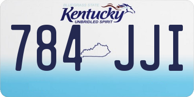 KY license plate 784JJI