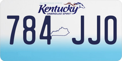 KY license plate 784JJO
