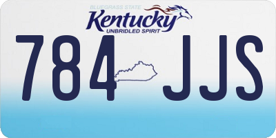 KY license plate 784JJS
