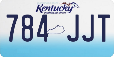 KY license plate 784JJT